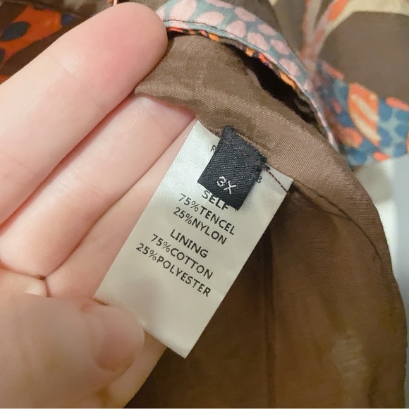 Golden Boutique Floral Button Down Puff Sleeve Blouse Size 3X - Picture 7 of 11